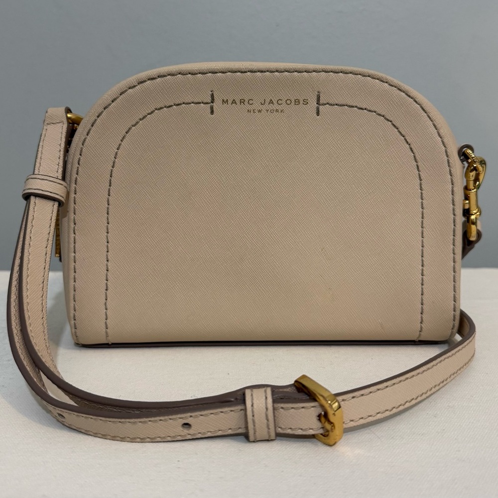 Marc Jacobs Playback Cream Leather Crossbody Shoulder Bag